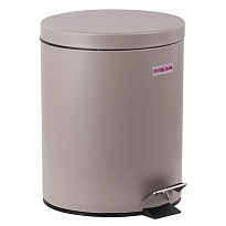 Ведро-контейнер для мусора (урна) с педалью LAIMA Classic, 12 л, серое, матовое, металл, со съемным внутренним ведром в Орске