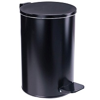 Ведро для мусора с педалью, усиленное, Титан, 10 л, черное, оцинкованная сталь в Орске