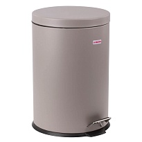 Ведро-контейнер для мусора (урна) с педалью LAIMA Classic, 20 л, серое, матовое, металл, со съемным внутренним ведром в Орске