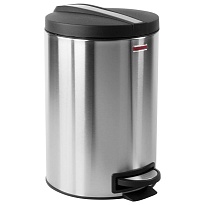 Ведро-контейнер для мусора (урна) с педалью LAIMA Modern, 12 л, матовое, нержавеющая сталь, со съемным внутренним ведром в Орске