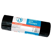 Мешки для мусора 240 л, черные, в рулоне 10 шт., ПВД 30 мкм, 1400х1120 мм, PACLAN Professional, 606336 в Орске