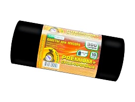 Мешки для мусора 300 л, черные, в рулоне 10 шт., ПВД 70 мкм, 1400х1000 мм, PREMIUM+, 30010160 в Орске Мешки для мусора 300 л, черные, в рулоне 10 шт., ПВД 70 мкм, 1400х1000 мм, PREMIUM+, 30010160 в Орске