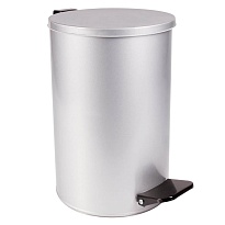 Ведро для мусора с педалью, усиленное, Титан, 10 л, серое, оцинкованная сталь в Орске