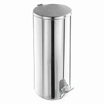 Ведро для мусора с педалью, усиленное, Титан, 30 л, кольцо под мешок, нержавеющая сталь, хром в Орске Ведро для мусора с педалью, усиленное, Титан, 30 л, кольцо под мешок, нержавеющая сталь, хром в Орске