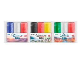 Мешки для мусора 30 л, ассорти, в рулоне 20 шт., ПНД, 9 мкм, 600х500 мм, GRIFON Триколор, 101-024 в Орске Мешки для мусора 30 л, ассорти, в рулоне 20 шт., ПНД, 9 мкм, 600х500 мм, GRIFON Триколор, 101-024 в Орске