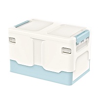 Ящик пластиковый складной белый, дно голубое, 370х240х240 мм в Орске Ящик пластиковый складной белый, дно голубое, 370х240х240 мм в Орске