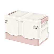 Ящик пластиковый складной белый, дно розовое, 370х240х240 мм в Орске Ящик пластиковый складной белый, дно розовое, 370х240х240 мм в Орске