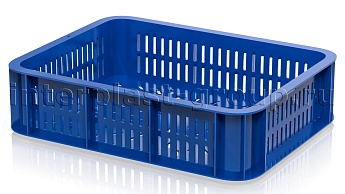 Ящик (лоток) кондитерский перфорированный синий в Орске