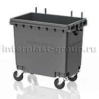 Мусорный контейнер 770 л серый без крышки 770 серый в Орске
