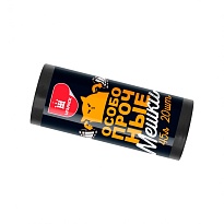 Мешки для мусора 45 л, черные, в рулоне 20 шт., ПНД, 14 мкм, 650х550 мм, Особопрочные, МП7795 в Орске