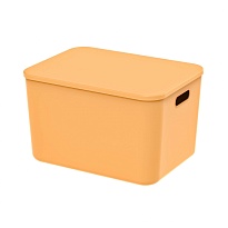 Ящик пластиковый вкладываемый желтый 410х305х245 мм в Орске