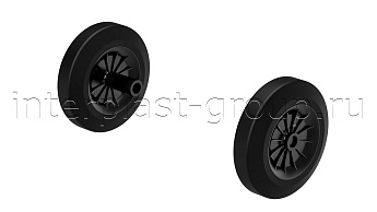 Комплект колес для контейнера 120 л. черный в Орске Комплект колес для контейнера 120 л. черный в Орске